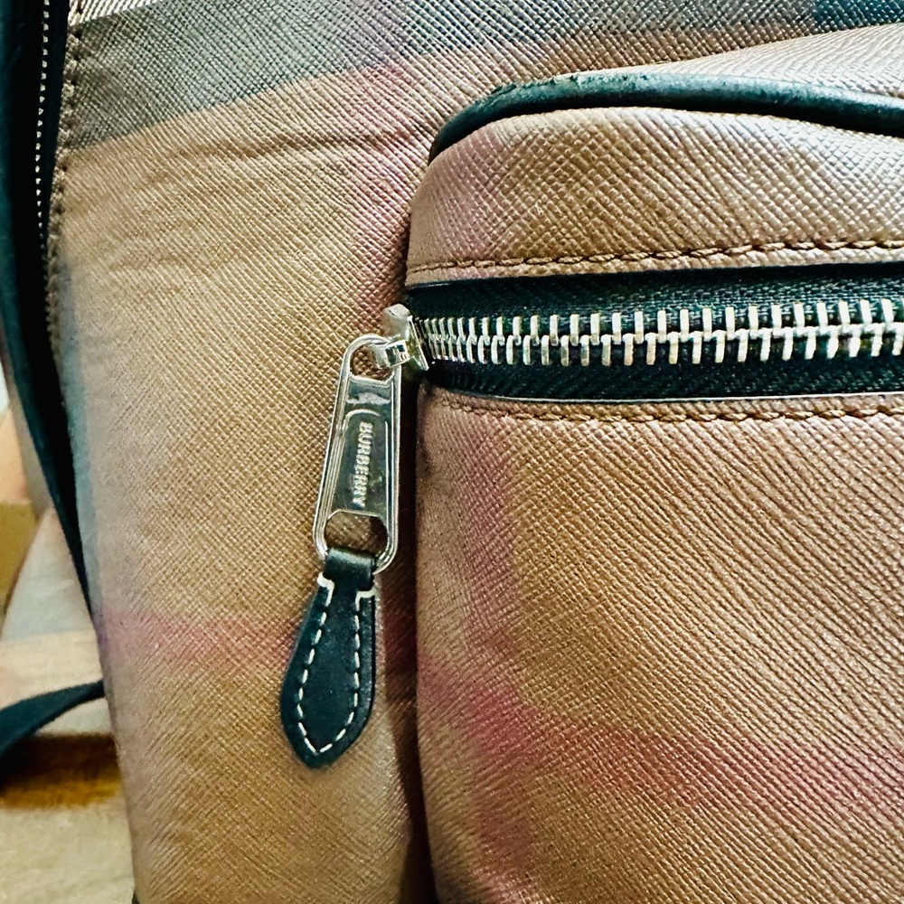 Burberry Brown Checkered Backpack - image 14